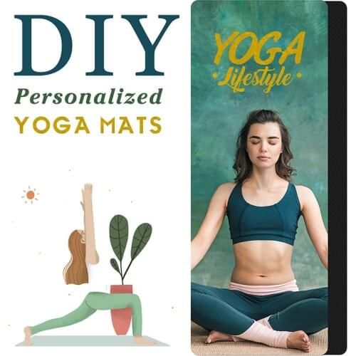 DIY Photo Personalized Yoga Mats 1.5mm Light Folding Natural Rubber Fitness Pilates Gym Sport Mat Women Custom Personal Yoga Mat