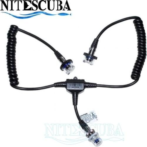 Nitescuba Diving Strobe Dual Sync Cord digital fiber optic cable for INON Z240 SEA&SEA YS-D1 D2 5pin Nikonos for Camera housing