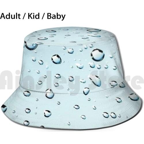 Rain Drops Like Tears In The Rain - Raining In My Heart - Drip Drop Plink Plonk Sun Hat Foldable UV Protection