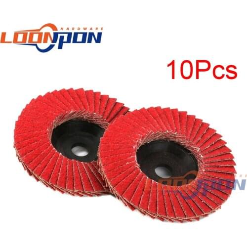 75mm/3inch Ceramic Flap Grinding Disc Wheels For Angle Grinder Metal 60Grit High Quality 10PCS