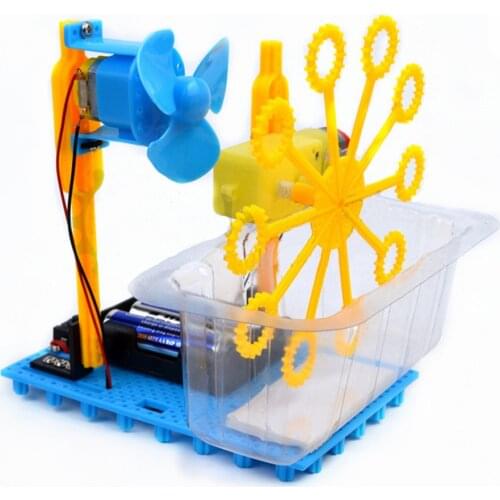 Small Hammer STEAM DIY Bubble Blister Robot Machine Science Experiment Educational Toys for Children Students