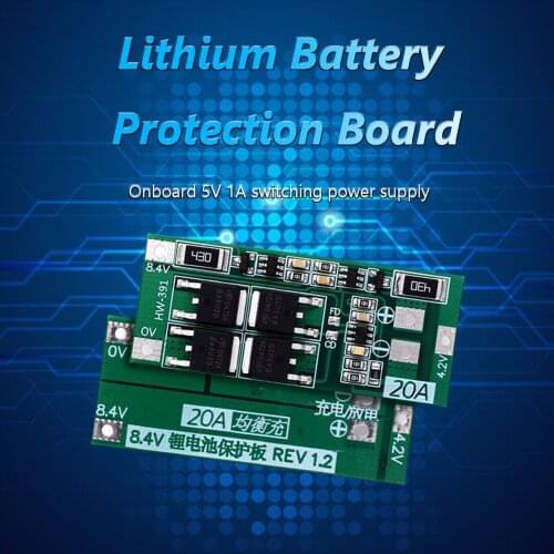 Battery Drill Motor Cell Module HW-391 2S 20A 7.4V 8.4V Lithium Battery Protection Board 18650 BMS Board Module
