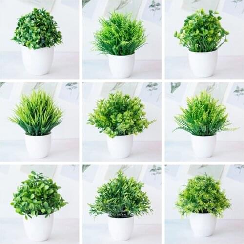 Multi Style Artificial Plants Bonsai Small Tree Pot Plants Fake Flowers Potted Ornaments for Home Decoration Hotel Garden Decor