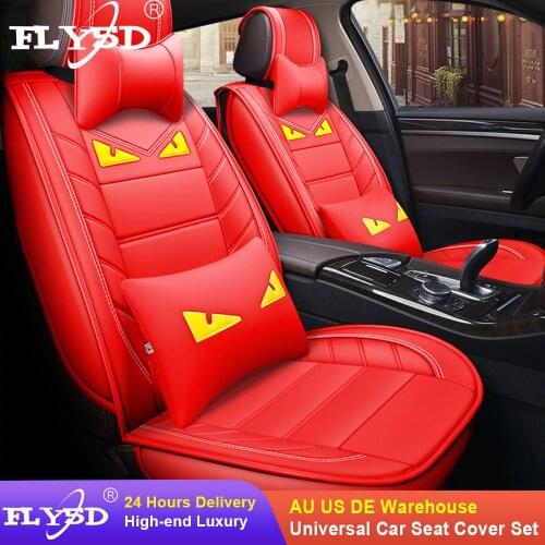 2021 New 3D Cartoon Full Coverage Car Seat Cover Leather Protector Cushion Auto Interior Accessories For Most Sports Car SUV