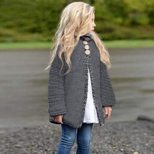 2020 New Arrival Spring Autumn Winter Sweaters Coat Kids Baby Girls Cloak Warm Sweaters Children Wool Knitwear Clothes Outfit