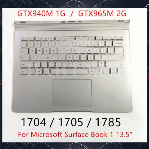 Original For Surface Book 1 1704 Base with keyboard Touchpad Battery Topcase Compatible Book 1st 1705 1785 13.5" Fully tested