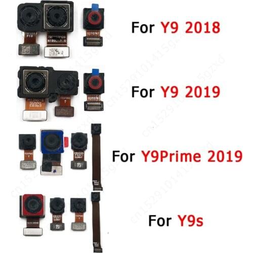 Original Front Back Camera For Huawei Y9s Y9 Prime 2019 2018 Rear Small Frontal Facing Selfie Camera Module Repair Spare Parts