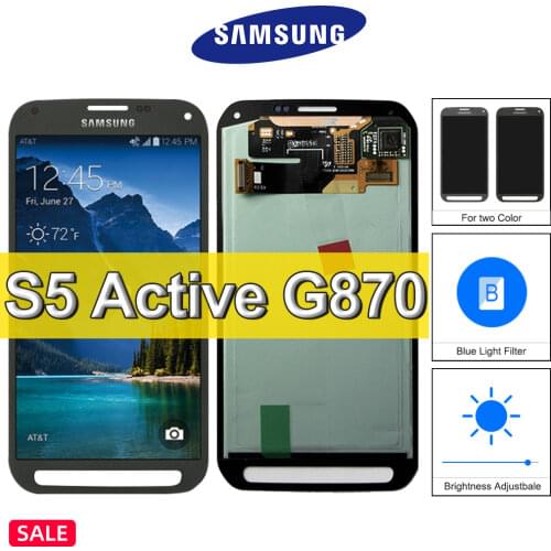 G870 LCD Original Amoled For Samsung Galaxy S5 Active G870 LCD Display Touch Screen Digitizer Assembly S5 Active LCD Replacement