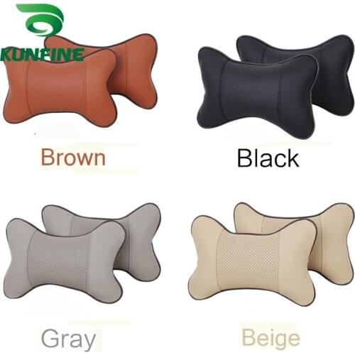 1PCS or 2PCS Pillow Car Headrest Breathe Car Auto Seat Head Neck Rest Cushion Headrest Pillow Pad black brown beige gray