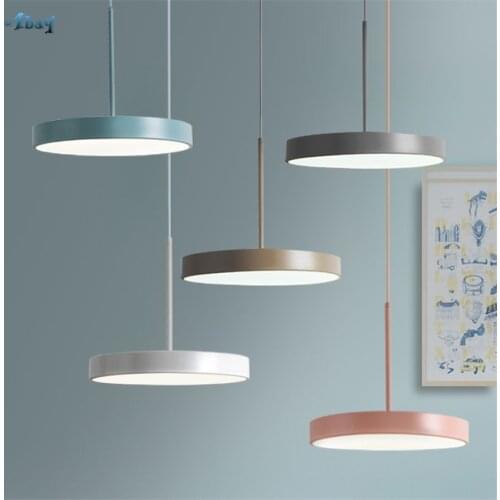Nordic Candy Color Pendant Lights Bedroom Living Room Modern Bar Restaurant Dimming Childrens Lighting Hanging Lamps Fixtures
