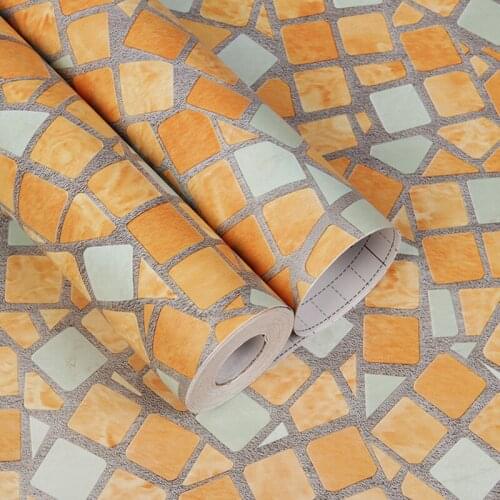 Sale Shower Room Moasic Self Adhesive Wallpaper Pvc Waterproof Wall Sticker Fashion Kitchen Oilproof Tile Stickers Bathroom