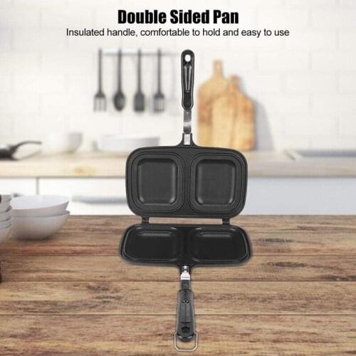 Sandwich Mold Waffle Kitchen Tool Bread Barbecue Plate Toast Frying Pan Home Double Side Non-Stick Aluminum Alloy