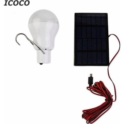 Solar Powered led lamp Outdoor/Indoor System Lighting 1 Bulb solar panel Low-power camp night travel 150Lumen 0.8w 5V