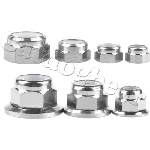 Catdogbear Titanium Nuts M4 M5 M6 M8 M10 M12 Flange Nylon Lock Nuts for Bicycle Motorcycle Car Ti Fastener