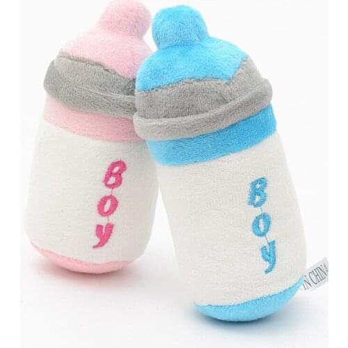 Pet supplies baby bottle plush toys cats and dogs bite-resistant plush vocal toys,Q249