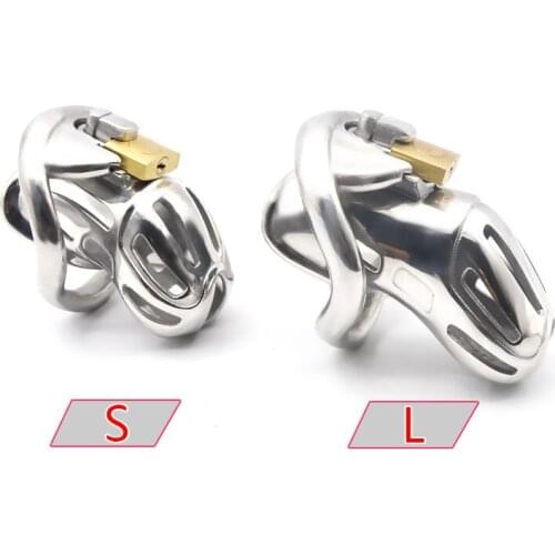 Male Penis Training Design 316 Stainless Steel Male Chastity Device Cock Ring Penis Ring Adult Sex Toys Penis Ring A370-SS