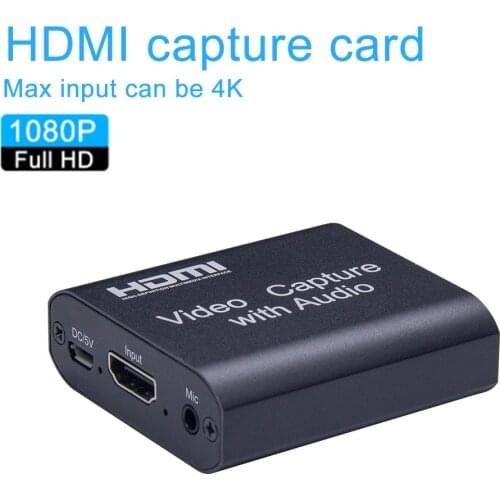 HDMI Video Capture Device 1080P with Loop-out Audio Video Capture Disk Game Capture Card for Windows, Android and macOS