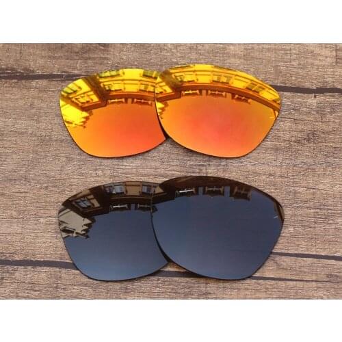 Vonxyz 2 Pairs Ruby Mirror & Bronze Brown Polycarbonate Replacement Lenses for-Oakley Frogskins Frame