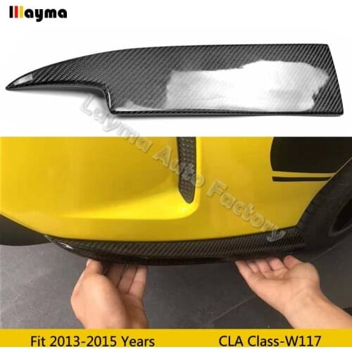 Carbon Fiber Rear Bumper Add On Splitter Aero Apron Spoiler Side Wing For Benz CLA W117 2013-2018 year (only fit sport bumper)