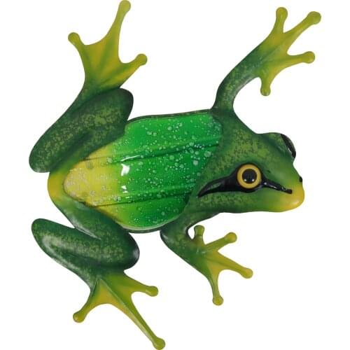 Green Frog Craft Iron Glass Garden Wall Decoration Fence Art