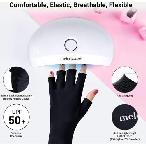 1 Pair Fingerless Anti UV Radiation Protection Gloves UV Protection Glove Nail Art Gel Anti UV Glove UV LED Lamp Nail art Tool