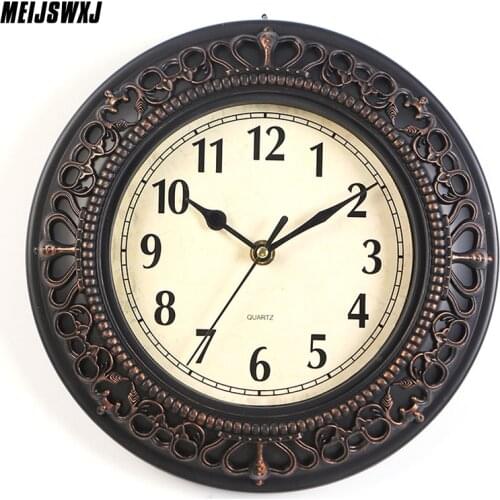 10 Inches European Style Home Decor Wall Clock Vintage Nordic Numeral Round Wall Clock Modern Design Clocks For Home Decor