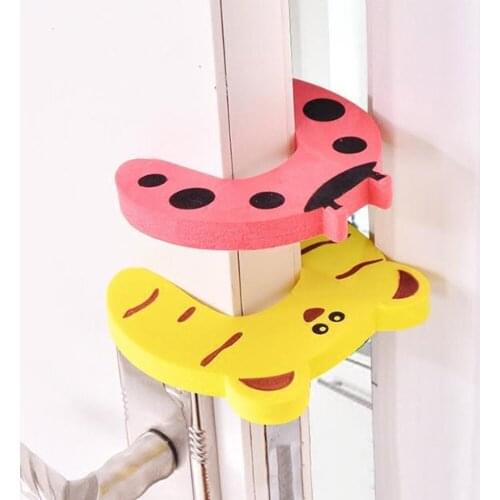 10Pcs Baby Anti-Pinch Security Door Card Child Door Clip Cartoon Animal Door Stopper EVA Door Stop Child Finger Safety Protector