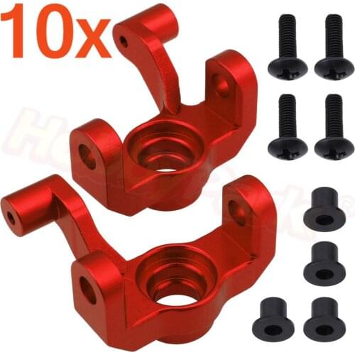 10x Aluminum Steering Hub Carrier Knuckle (L/R) 0005 For WLtoys 1/12 Scale RC Model Car 12428 12423 Crawler Short Course Truck