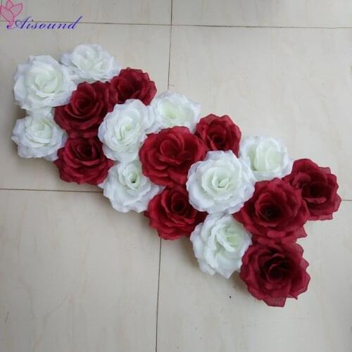 2pcs Wedding Flower Arch Floral Arrangement Decorative Flowers Gold & Silver Silk Rose Festive&Party Supplies Flories
