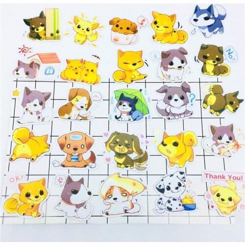 35 PCS Anime mood little wolf Stickers Crafts And Scrapbooking stickers book Student label Decorative sticker kids toys
