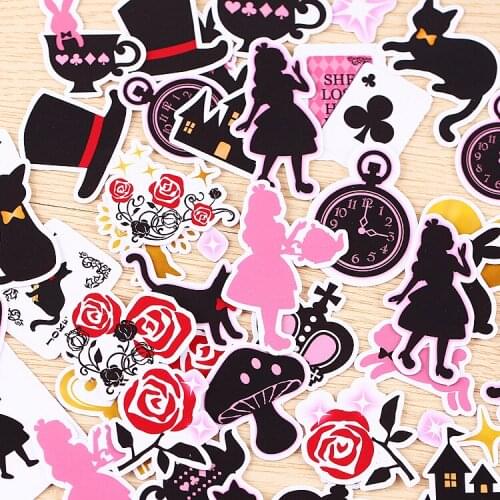 36pcs/pack Creative kawaii cute self-made Alices dream stickers scrapbooking stickers /DIY craft photo albums