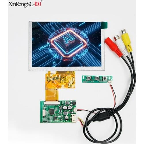 5 inch AT050TN43 TFT LCD display 800(RGB)*480 resolution standard prodcut AV Driver Board Projection monitoring car navigation