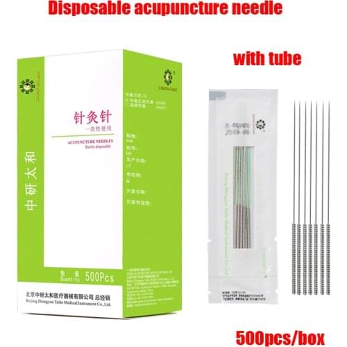 500pcs sterile disposable acupuncture needles 0.16/0.18/0.22/0.25/0.30/0.35mm beauty massage acupuncture needle