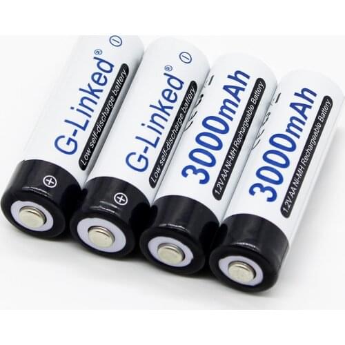 4PCS 1.2V AA Battery Rechargeable 1.2V AA Ni-MH Rechargeable Battery 1.2V Batteries 3000mAh for Massager Electric Toothbrush