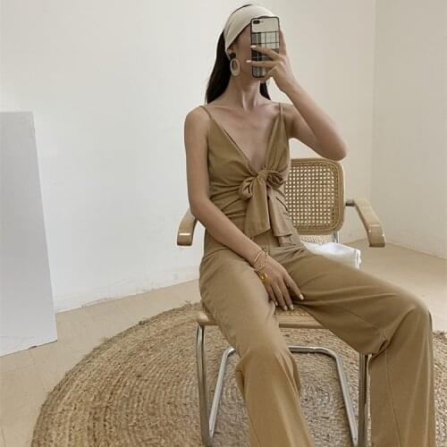 Slay Bandage Crossover Lurex Jumpsuit Tan Bowknot Twist Tie-front Strappy Flared Jumpsuit Slinky Sparkle Wrap Multiway Jumpsuit