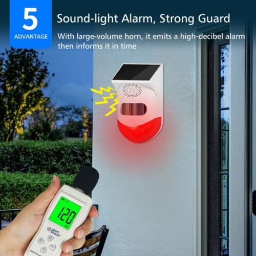 New RF433 Wireless Light Flash Strobe Outdoor Solar Waterproof Siren For Home Burglar Wifi Home Security Alarm System For Home