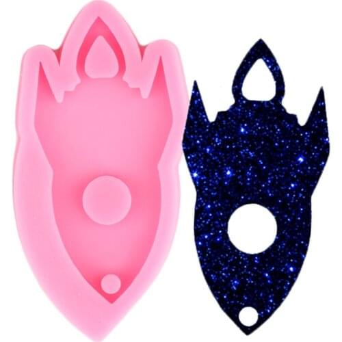 Shiny Rocket Silicone Mold Keychain Resin Epoxy Mould DIY Charms Necklace Jewelry Making Molds Chocolate Candy Fondant Moulds