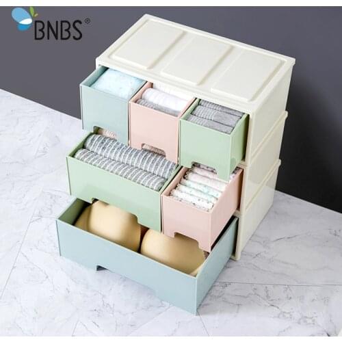 BNBS Closet Underwear Organizer For Clothes Storage Box Cabinet Plastic Organizer Drawers Boxes For Storage Closet Organizations