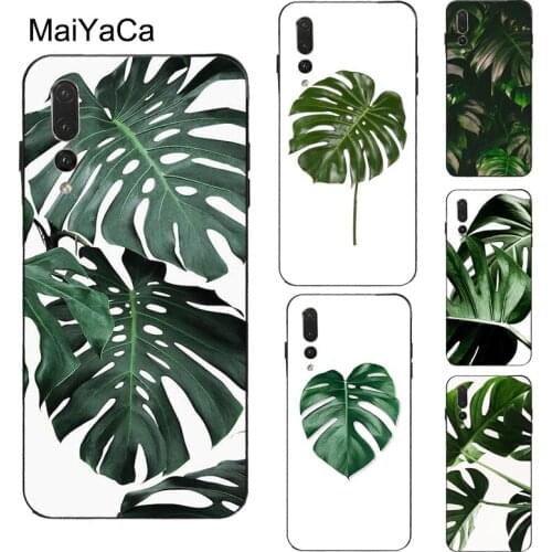 MaiYaCa Green Monstera Leaf Case For Huawei Honor 10i 9 10 Lite 20 Pro 7A Pro 7C 8A 8C 8S 8X 9X Y7 Y9 Y6 2019 Nova 5T