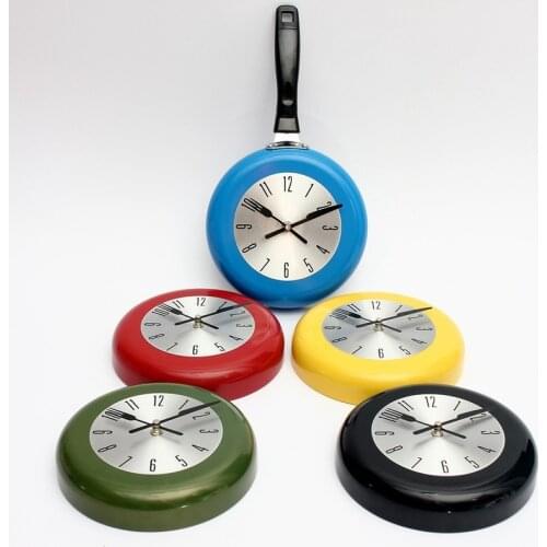 Hot Selling Colorful Kitchen Wall Clock Metal Wall Clock in Mini Size Free Shipping