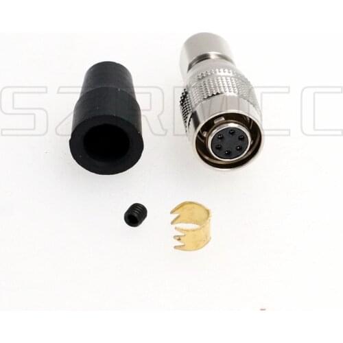 HR10A-7P-6S Hirose 6 Pin Female Circular Connector Plug for Basler Sony AVT GIGE CCD Industrial Camera