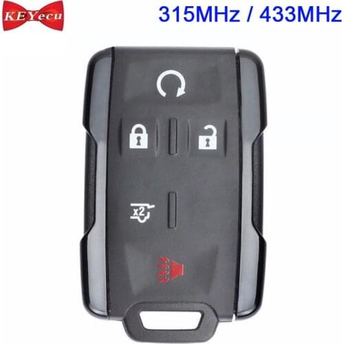 KEYECU for Chevrolet Silverado Suburban Tahoe 2015 2016 2017 2018 2019 Remote Key Fob M3N-32337100 315MHz / M3N-32337200 433MHz