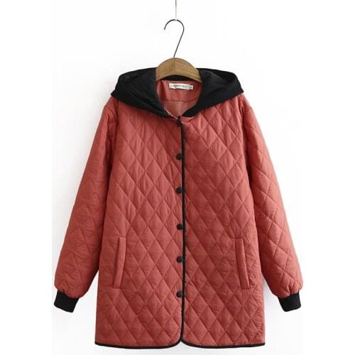 Womens Autumn Winter Jackets 2020 Winter Coat For Women Hooded Korea Style Solid Plus Size Loose Parkas Female