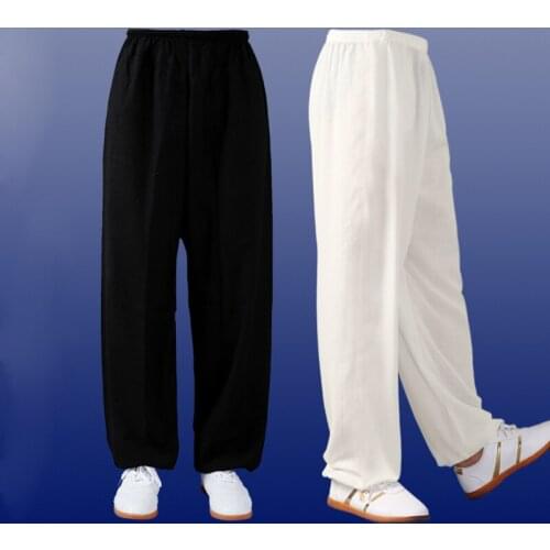 Unisex Summer Tai chi wushu pants kung fu martial arts bloomers loose taijiquan trousers breathable