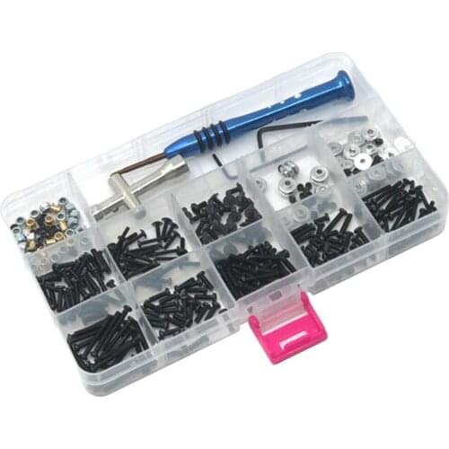 RC Screw Kit Tool Box Assortment Set for WPL Scale Full Series RC Cars Trucks Upgrade Parts Accs with Wrench