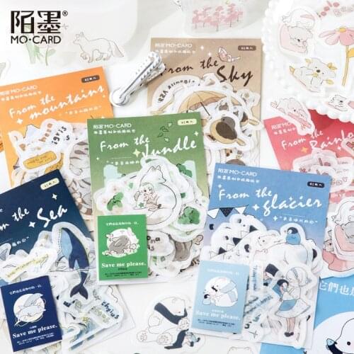 45pcs/lot Kawaii Stationery Stickers Cute animal Diary Planner Decorative Mobile Stickers Scrapbooking DIY Craft Sticker