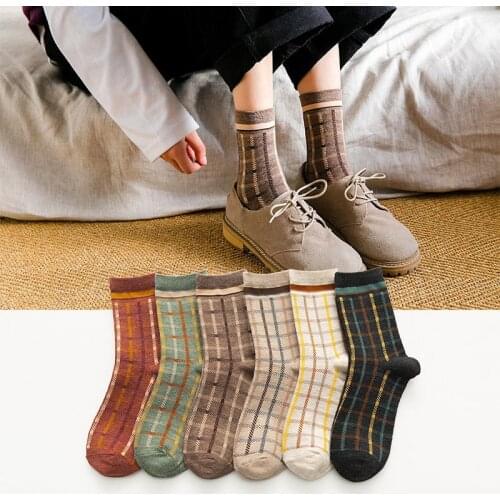 Socks ins fashion autumn and winter socks lingerie gift box miniso meias feminino unif plus size hipster underwear women pink