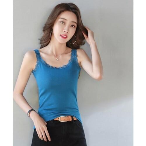 Summer New 2021 Crop Top Cotton Plus Size Tank Tops Lace Sexy Clothes Poleras Mujer Haut Femme Topy Damskie Black Womens Corset