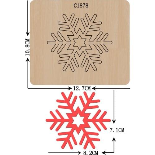 New Christmas snowflake Wooden die Scrapbooking C1878 Cutting Dies