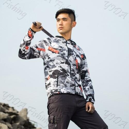 Fishing Clothing Outdoor Quick-Drying Hooded Sun Protection Mens Fishing Short T-Shirt Anti-UV Fishing Hiking Cycling Cloth Hot